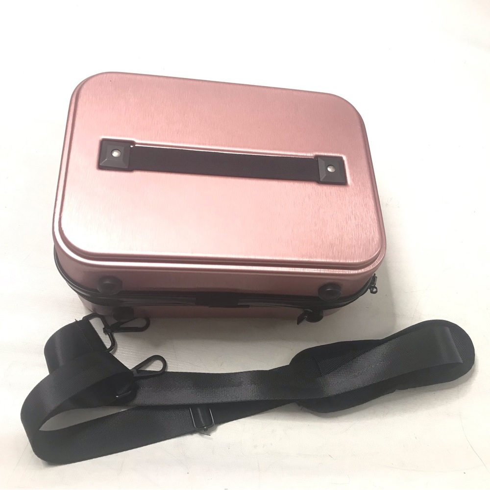 Travelarim Cosmetic Travel Makeup Case Organizer Hard Shell Pink Beauty Box